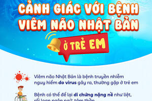 Inforgraphic - bệnh Viêm não Nhật Bản ở trẻ em