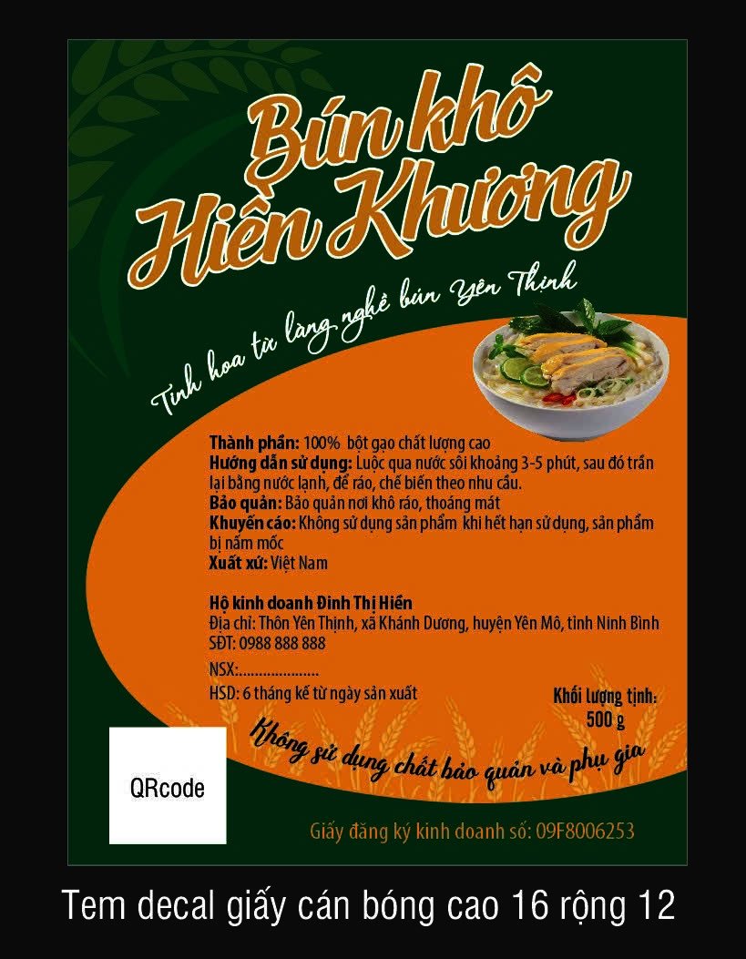 bún khô Hiền Khương