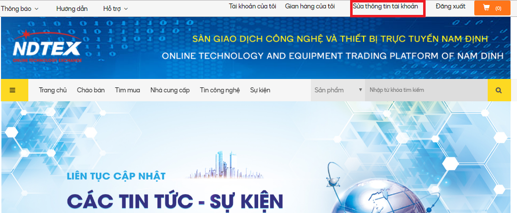 Hướng dẫn thay đổi thông tin tài khoản thành viên NGƯỜI MUA