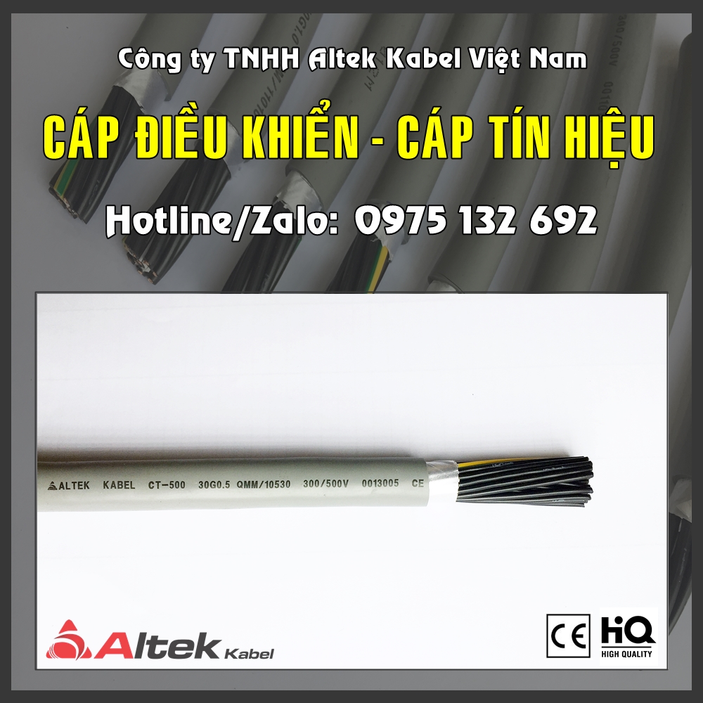 Cáp Cu/PVC/PVC 30x1.5, 30x1.0, 30x0.75, 30x0.5 có (không) chống nhiễu