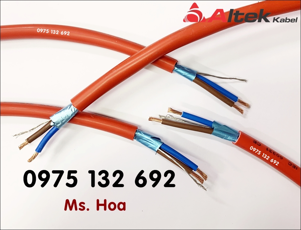Cáp báo cháy, cáp chống cháy 2C x 1.0, 1.5, 2.5mm2 Altek Kabel