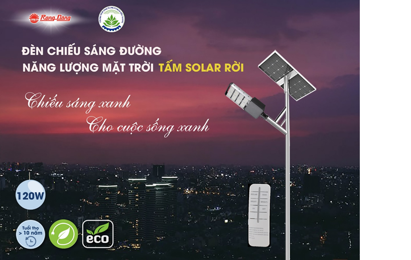 ĐÈN ĐƯỜNG NLMT TẤM SOLAR RỜI 100W