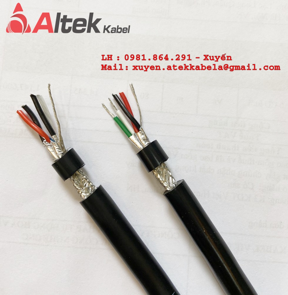 Cáp tín hiệu, cáp RS485 chống nhiễu 1pair 18awg Altek Kabel