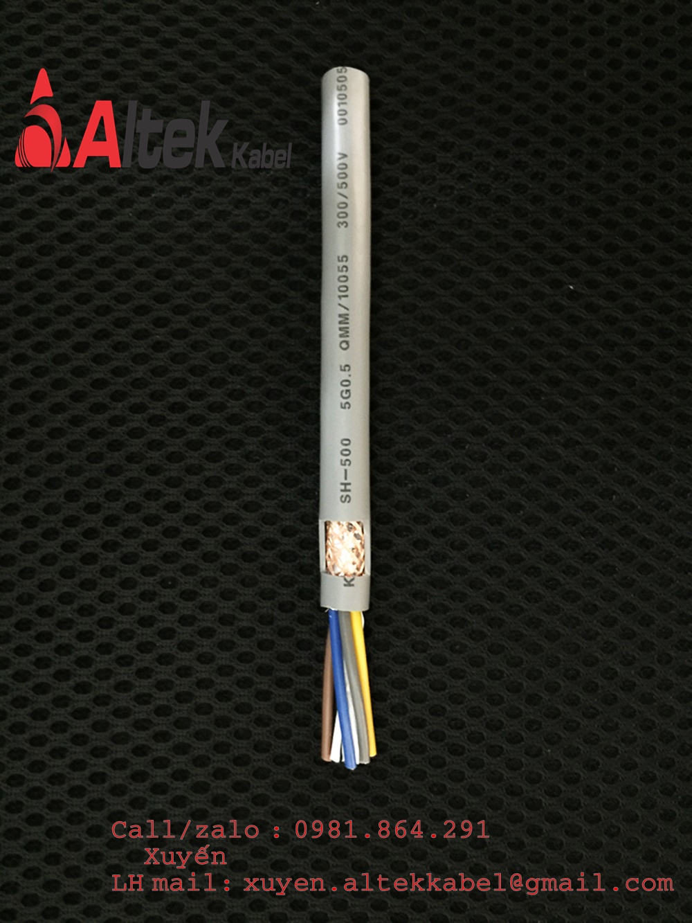 Cáp điều khiển loại 5 lõi tiết diện 1.0mm2 Altek Kabel