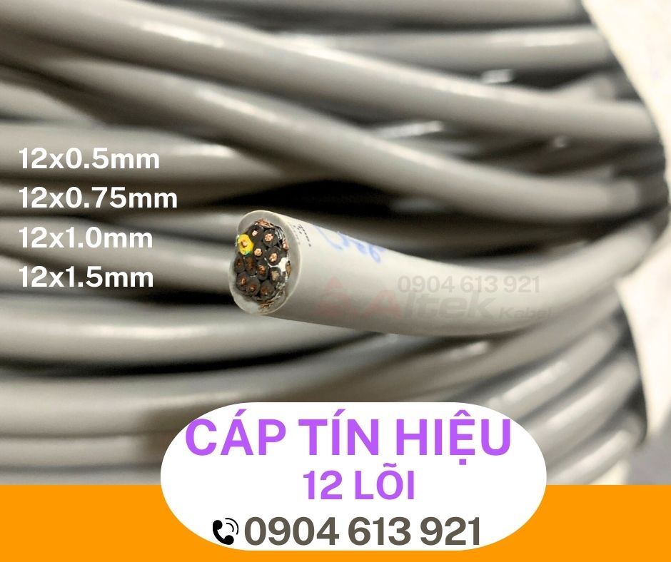 Cáp điều khiển 12x0.5mm, cáp điện 12 lõi Altek Kabel Đà Nẵng, Hà Nội, Hồ Chí Minh 