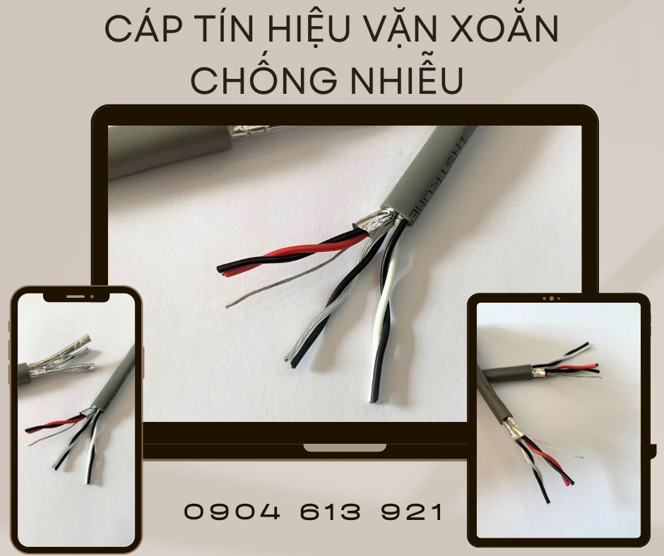 Cáp tín hiệu vặn xoắn chống nhiễu 16AWG/ 18AWG/ 20AWG/ 22AWG