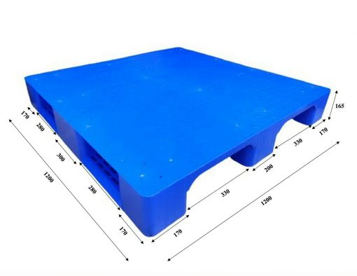 Pallet nhựa mới 1200x1200x150mm mặt kín