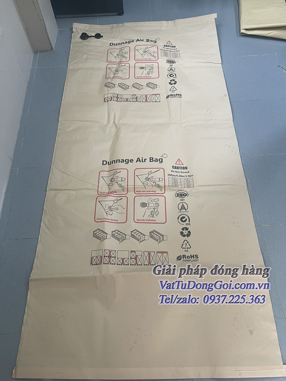 Túi khí chèn hàng container 1000x2000mm