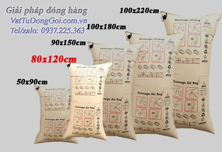 Túi khí chèn hàng container 800x1200mm