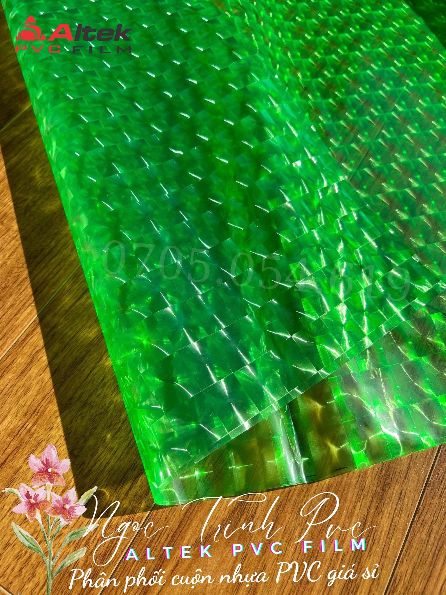 Cuộn nhựa pvc 3d mắt mèo
