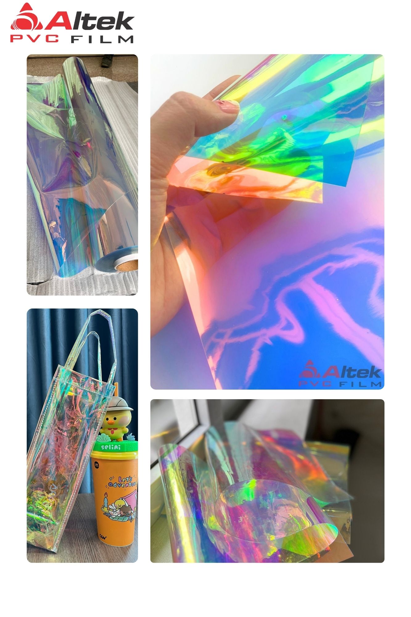 Màng nhựa hologram ánh kim 7 màu