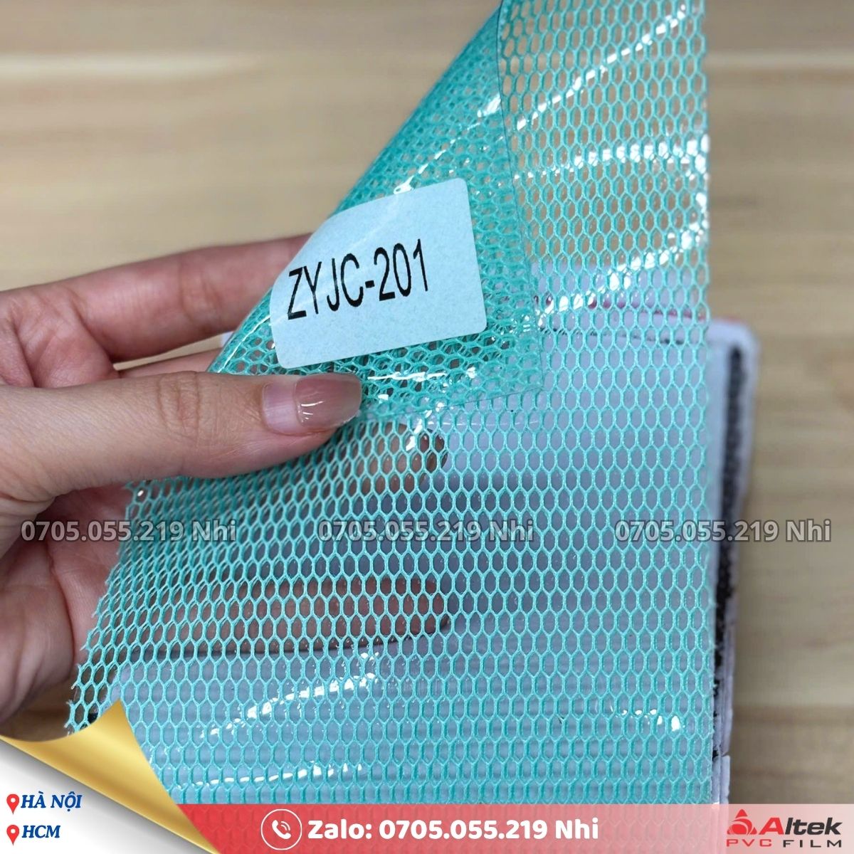 Màng nhựa lưới PVC cao cấp phụ liệu may mặc balo túi xách quà tặng doanh nghiệp