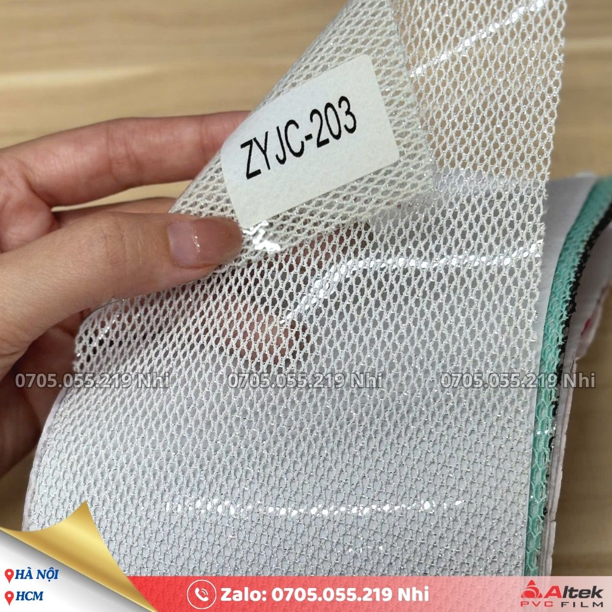 Màng nhựa lưới PVC cao cấp phụ liệu may mặc balo túi xách quà tặng doanh nghiệp
