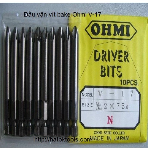 Đầu vặn vít bake Ohmi 6.35mm V-17