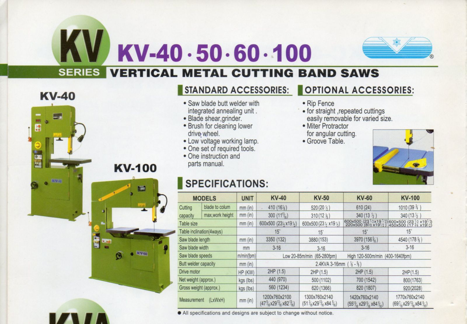 Máy cưa vòng đứng KV-40