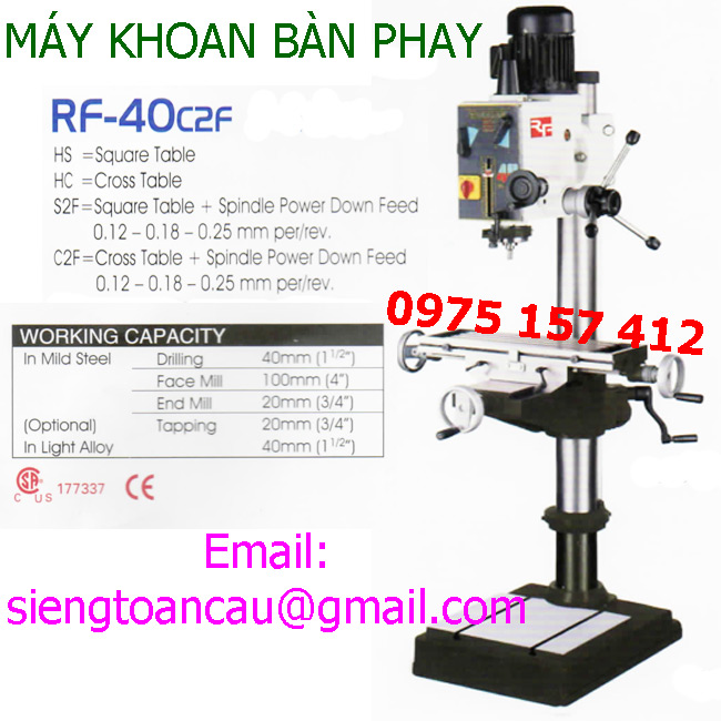 Máy khoan phay tự động RF-40C2F