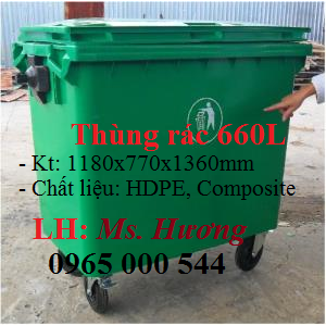 Thùng rác công cộng 660 lít