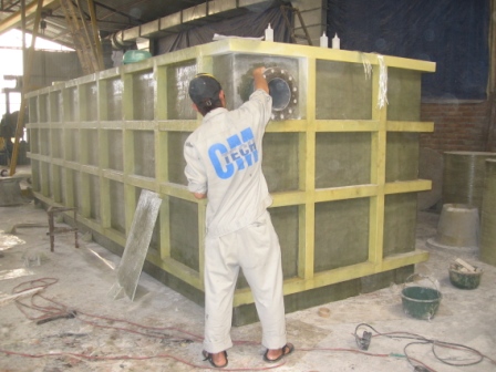 Bồn bể Composite: Vuông, trụ đứng, trụ nằm ngang