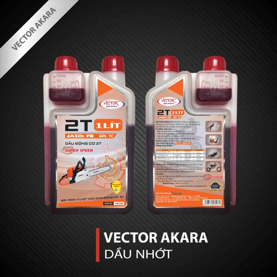 Dầu máy 2 thì Vector AKARA 2T, API: TC, JASO: FB