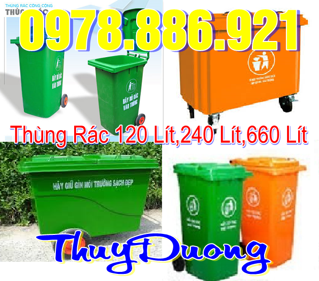Thùng rác nhựa HDPE 120 lít