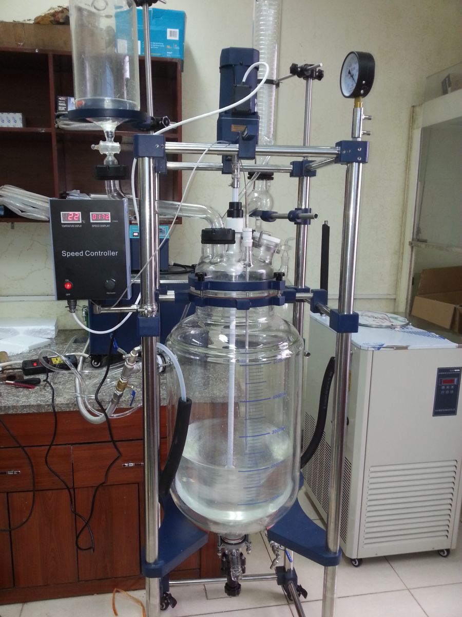 Thiết bị phản ứng thủy tinh 20 lít