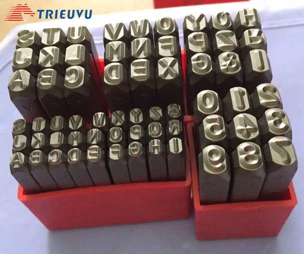 Mũi đột chữ số ký hiệu nét liền ngược, xuôi, nét chấm bi đủ mọi kích thước