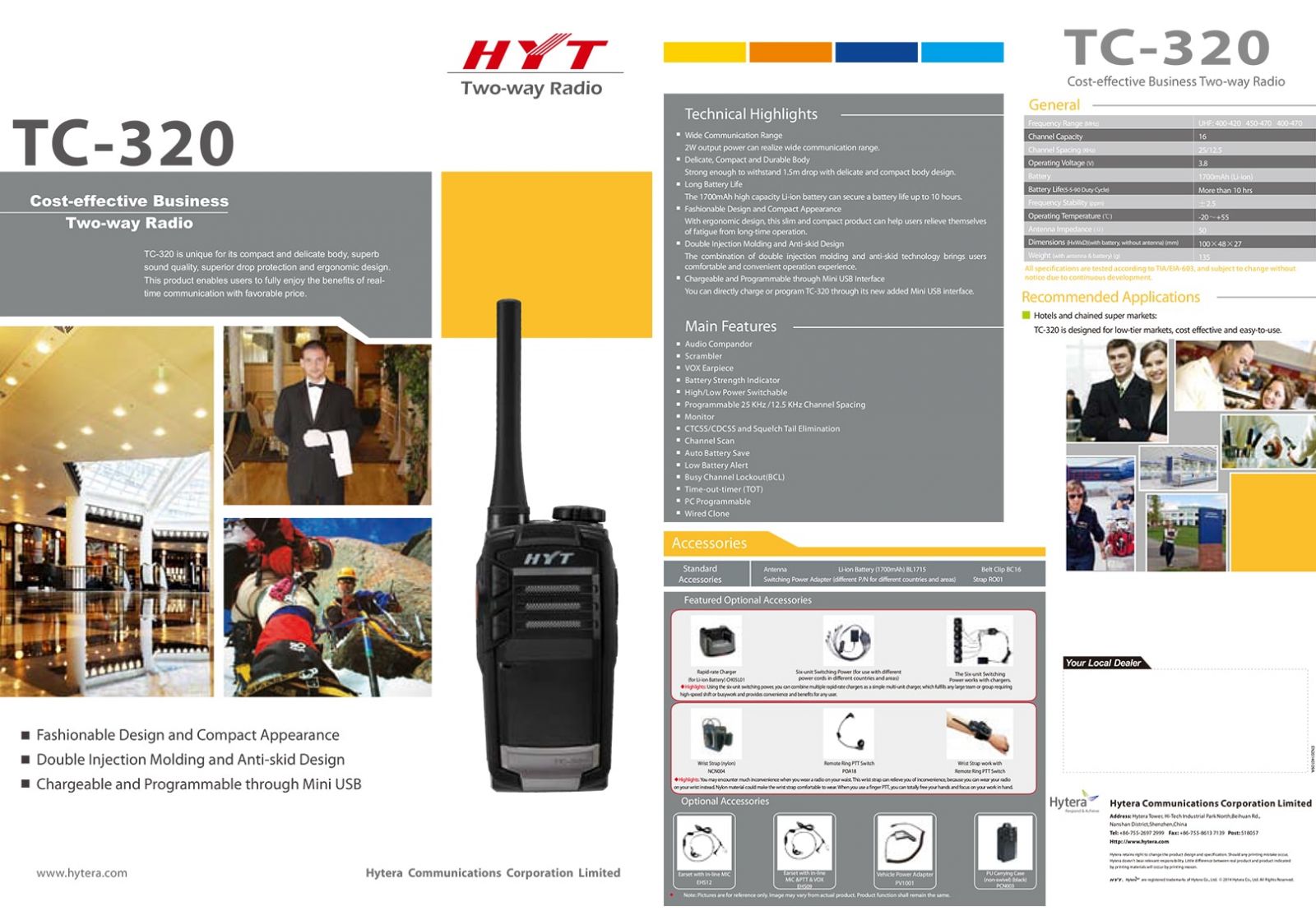 Máy bộ đàm cầm tay HYT TC-320