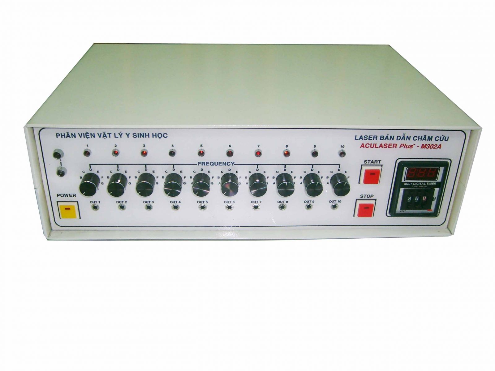 Thiết bị laser bán dẫn châm cứu 10 đầu châm