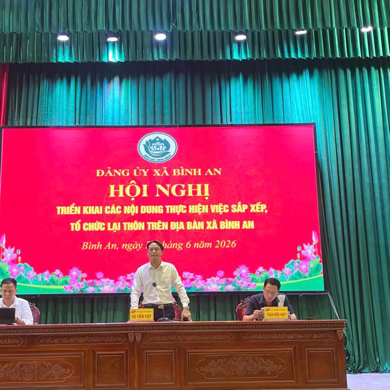 XÃ BÌNH AN TRIỂN KHAI CÁC NỘI DUNG SẮP XẾP, TỔ CHỨC LẠI THÔN TRÊN ĐỊA BÀN
