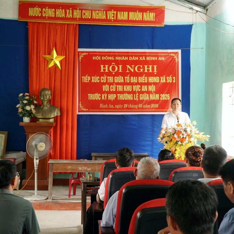 Hội nghị tiếp xúc cử tri trước Kỳ họp thứ hai HĐND xã Bình An khóa II