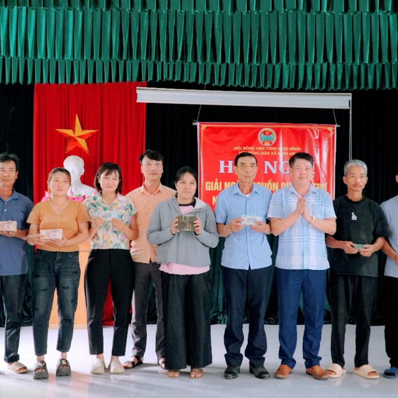 Hội Nông dân xã Bình An tổ chức giải ngân Quỹ Hỗ trợ nông dân thực hiện dự án “Nuôi bò sinh sản”