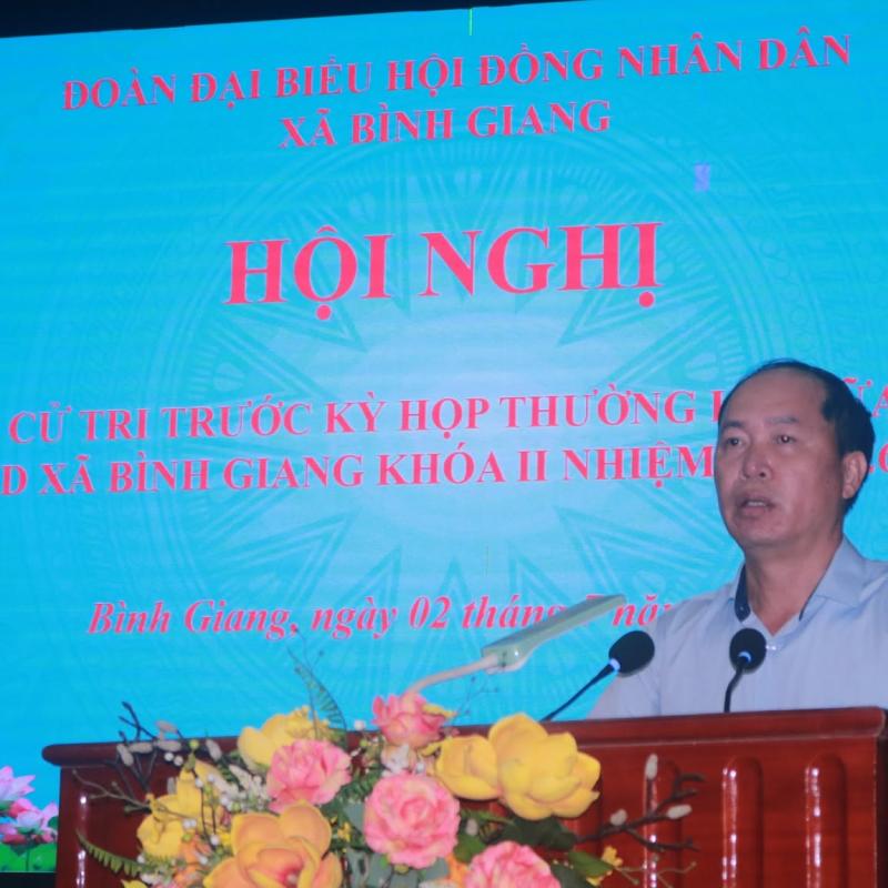 XÃ BÌNH GIANG: SÔI NỔI CÁC HOẠT ĐỘNG TIẾP XÚC CỬ TRI TRƯỚC KỲ HỌP THỨ 3 (KỲ HỌP THƯỜNG LỆ GIỮA NĂM 2026) HĐND XÃ KHÓA II