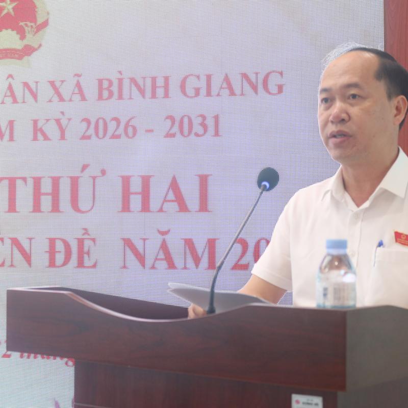 HĐND xã Bình Giang khóa II tổ chức Kỳ họp thứ Hai năm 2026.