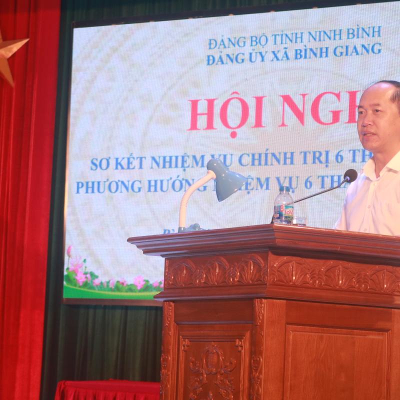 ĐẢNG ỦY XÃ BÌNH GIANG: SƠ KẾT CÔNG TÁC 6 THÁNG ĐẦU NĂM VÀ TRIỂN KHAI 07 NHIỆM VỤ TRỌNG TÂM 6 THÁNG CUỐI NĂM 2026