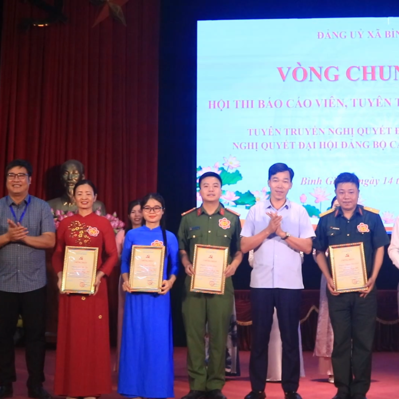 XÃ BÌNH GIANG TỔ CHỨC HỘI THI BÁO CÁO VIÊN, TUYÊN TRUYỀN VIÊN GIỎI NĂM 2026.