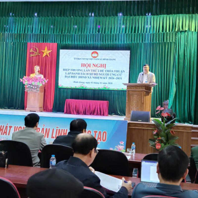 Ủy ban MTTQ xã Bình Giang tổ chức hội nghị hiệp thương lần hai