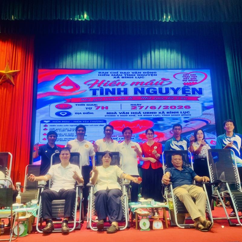 Xã Bình Lục tổ chức hiến máu tình nguyện năm 2026