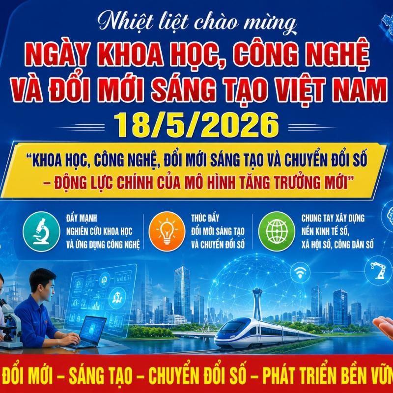 HƯỞNG ỨNG NGÀY KHOA HỌC, CÔNG NGHỆ VÀ ĐỔI MỚI SÁNG TẠO VIỆT NAM 18/5/2026