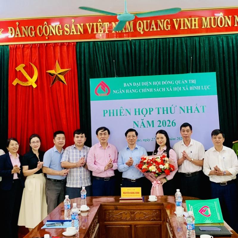 Phiên họp thứ nhất Ban đại diện Hội đồng quản trị Ngân hàng Chính sách xã hội xã Bình Lục