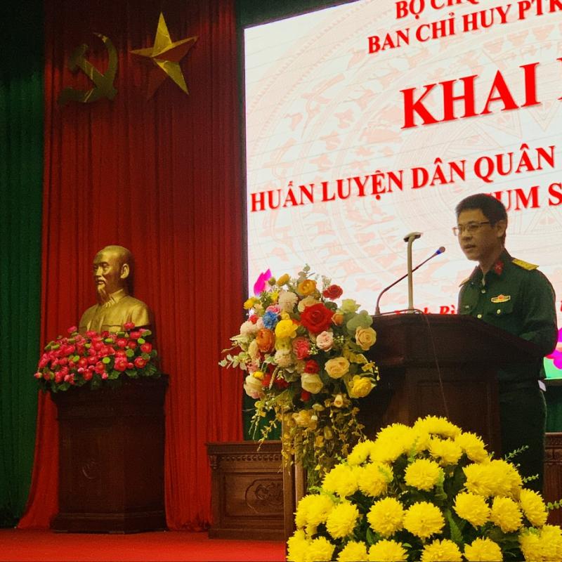 Khai mạc huấn luyện lực lượng dân quân tự vệ năm thứ nhất, cụm số 02