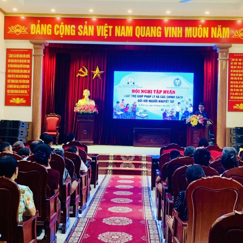 Xã Bình Lục tập huấn Luật Trợ giúp pháp lý và các chính sách đối với người khuyết tật
