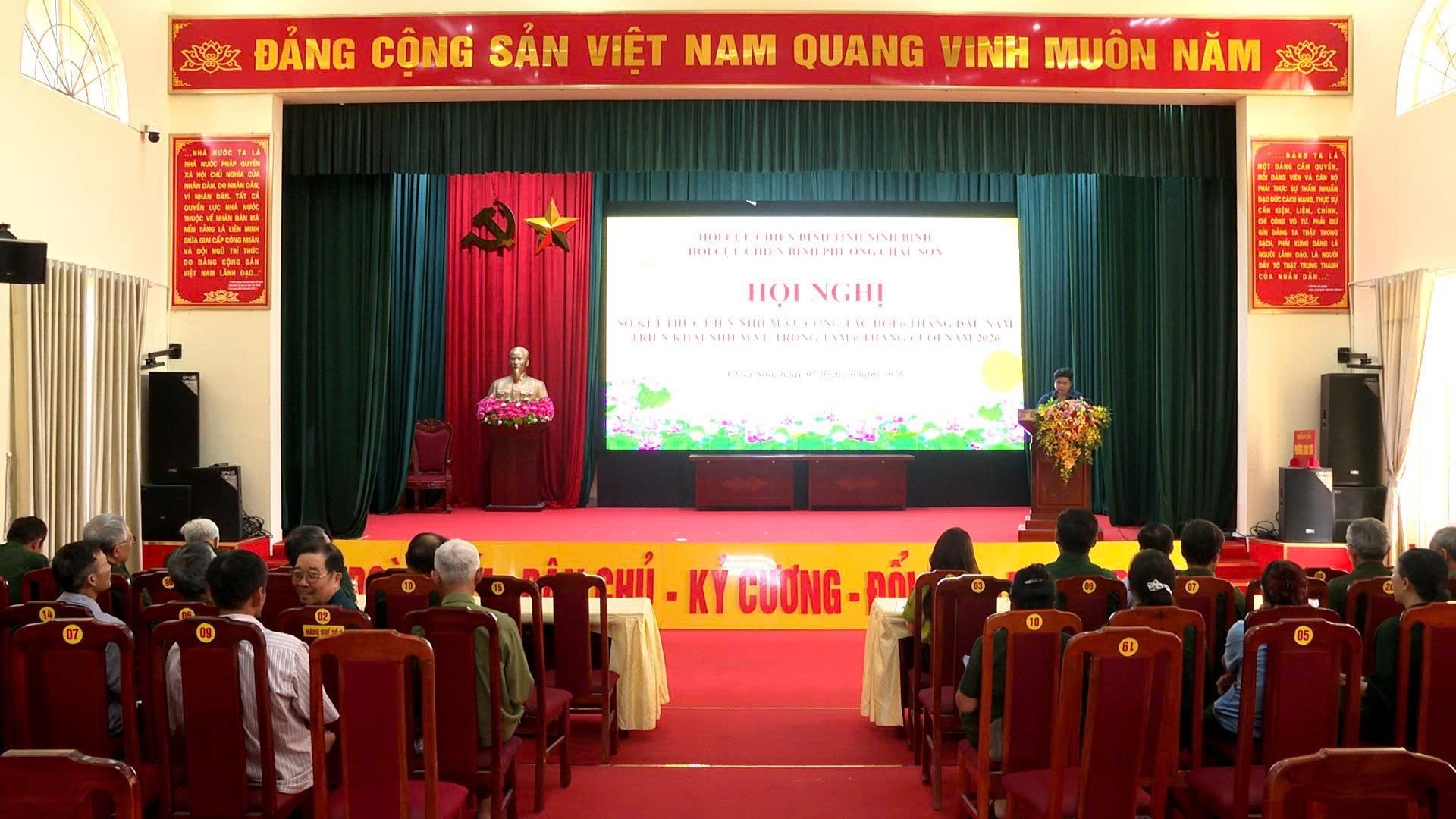 Hội CCB phường Châu Sơn tổ chức hội nghị sơ kết công tác hội 6 tháng đầu năm 2026