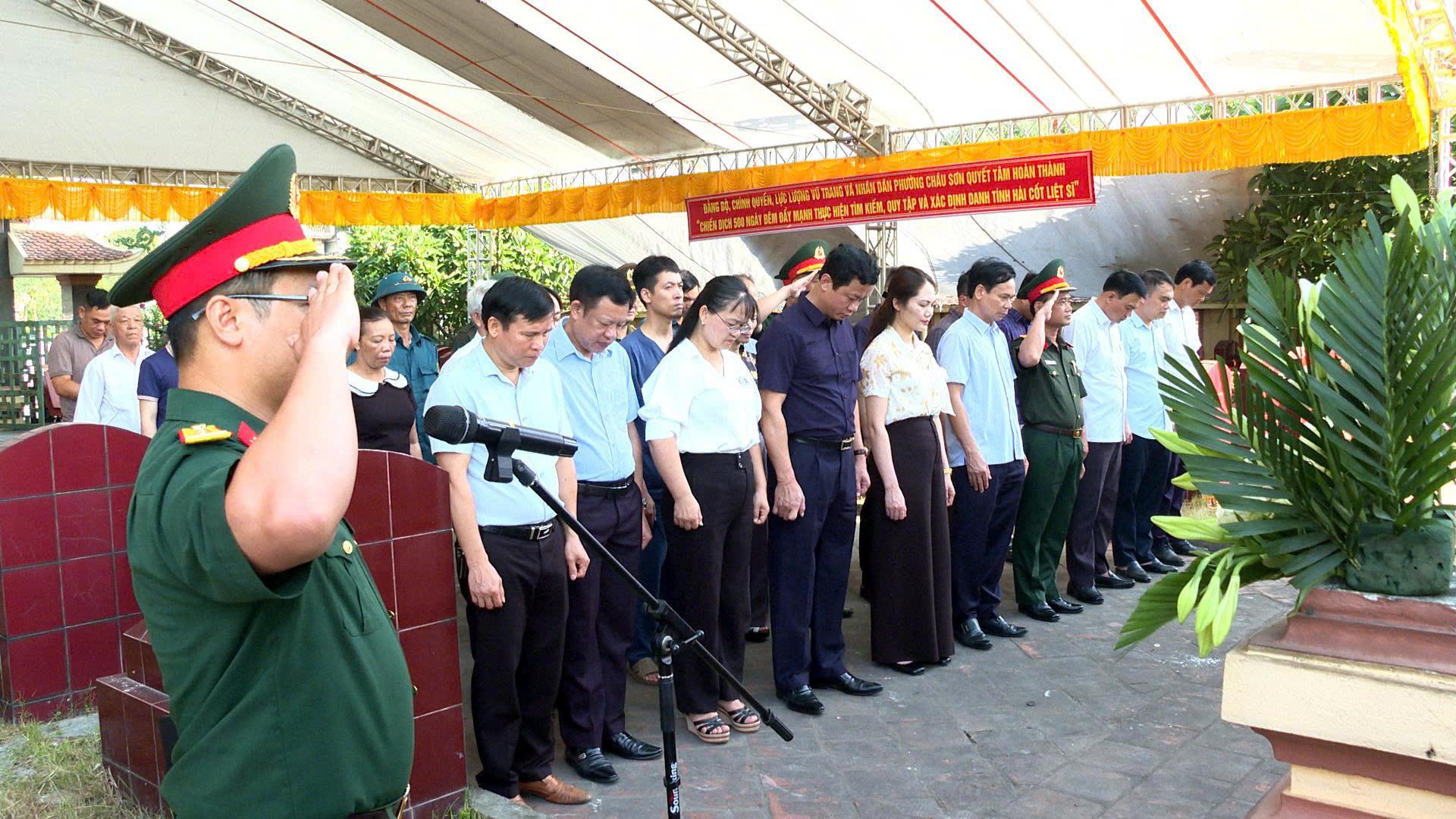 Phường Châu Sơn tổ chức lấy mẫu hài cốt liệt sỹ  chưa có thông tin tại Nghĩa trang liệt sĩ Kiện Khê và Nghĩa trang liệt sĩ Thanh Tuyền