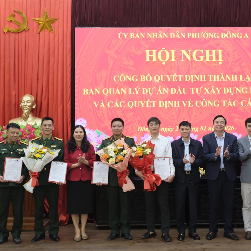 Công bố quyết định thành lập Ban Quản lý dự án Bắn Cá Dubai palace xây dựng phường Đông A