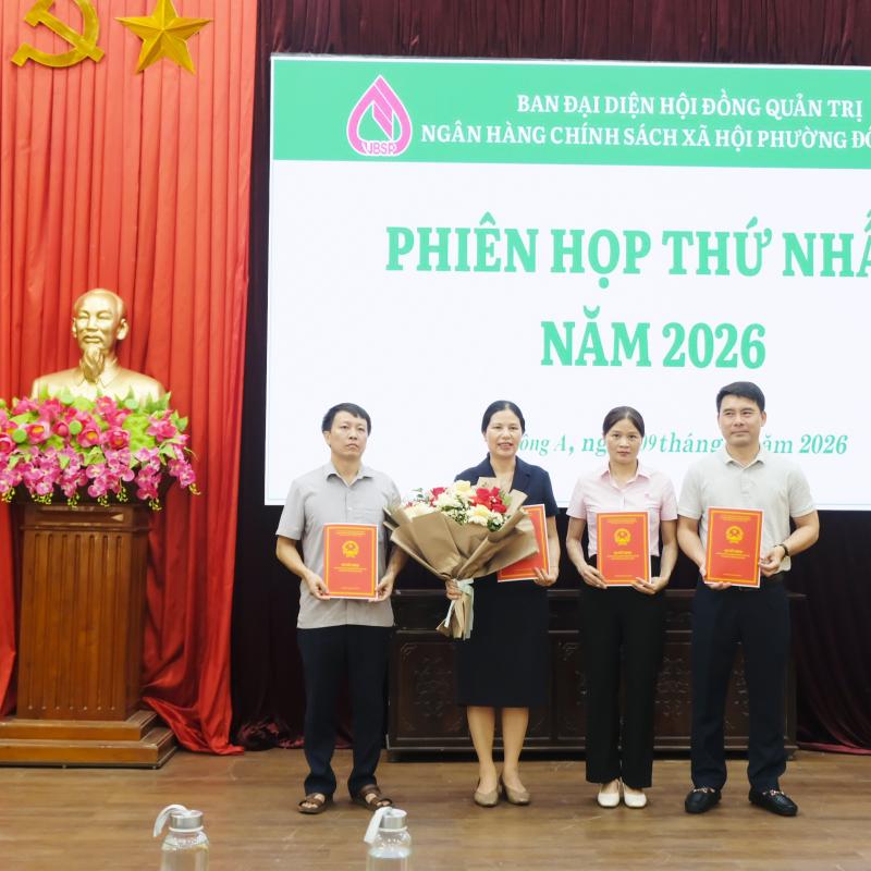 Phường Đông A tổ chức phiên họp thứ nhất Ban Đại diện Hội đồng quản trị Ngân hàng Chính sách xã hội