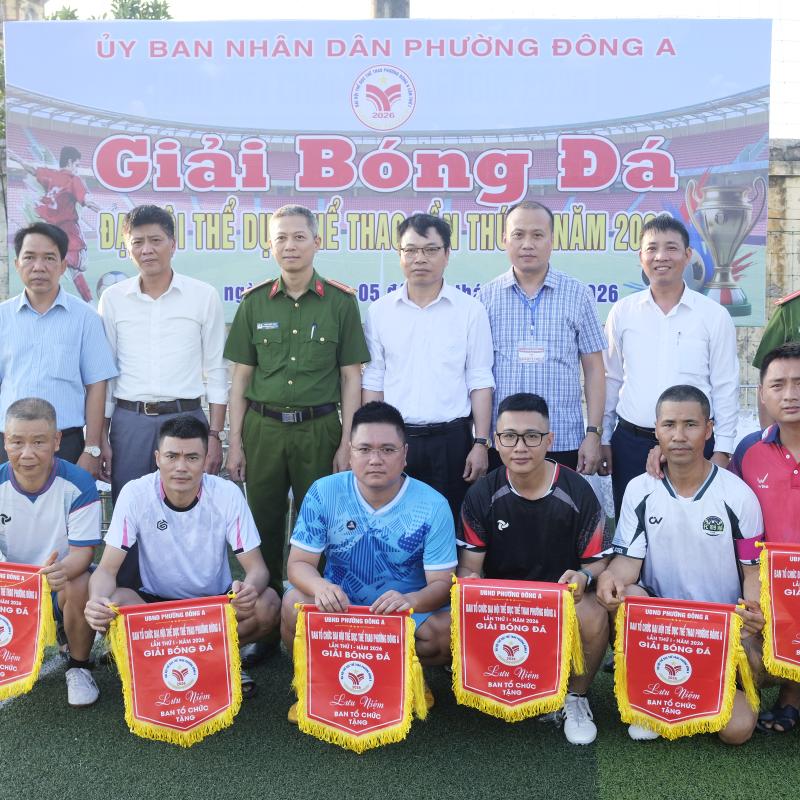 Khai mạc Giải bóng đá nam trong khuôn khổ Đại hội Thể dục thể thao phường Đông A lần thứ I năm 2026
