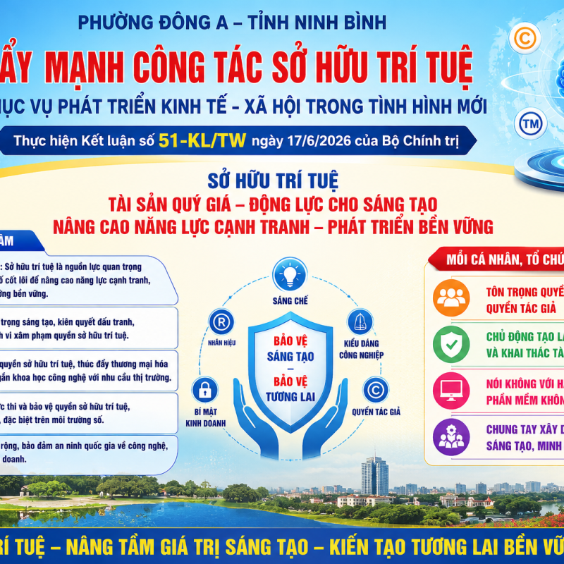 Phường Đông A đẩy mạnh tuyên truyền, nâng cao nhận thức về sở hữu trí tuệ trong tình hình mới