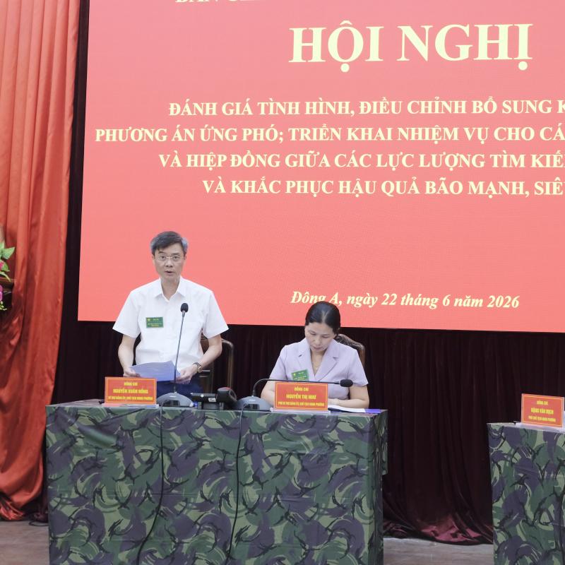 Phường Đông A chủ động triển khai nhiệm vụ diễn tập phòng thủ dân sự ứng phó với bão mạnh, siêu bão và tìm kiếm cứu nạn năm 2026
