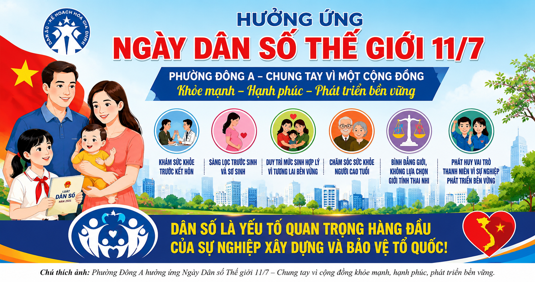 Phường Đông A triển khai nhiều hoạt động hưởng ứng Ngày Dân số Thế giới 11/7 năm 2026: Chung tay vì một cộng đồng khỏe mạnh, phát triển bền vững