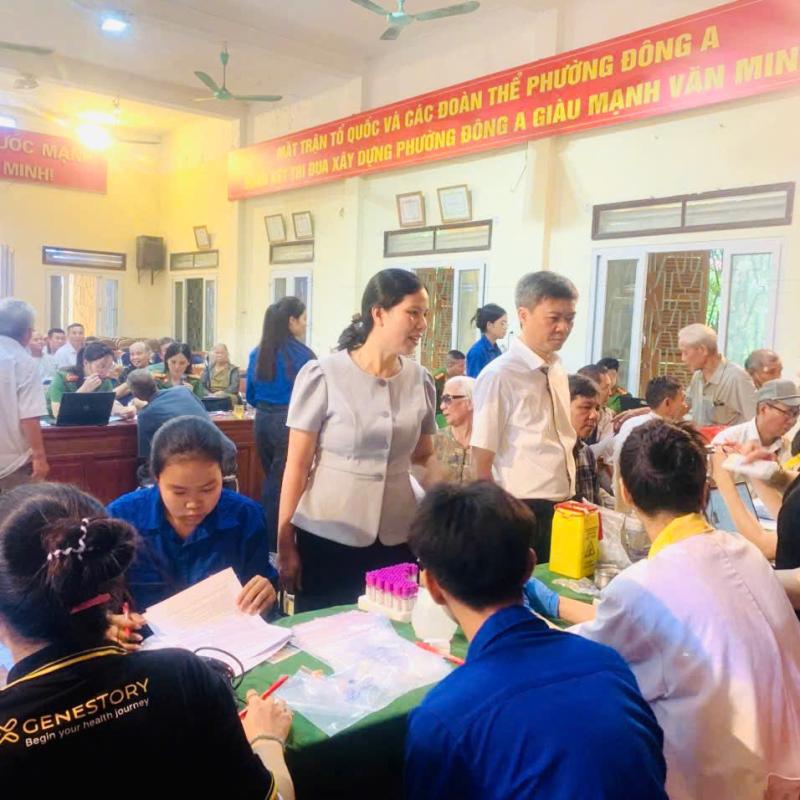 UBND phường Đông A tổ chức thu nhận mẫu ADN thân nhân liệt sĩ chưa xác định danh tính trên địa bàn phường